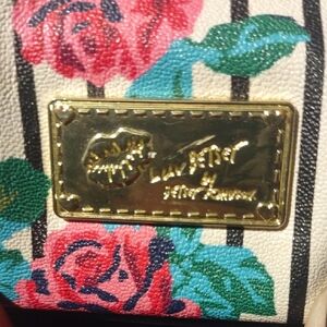 Luv Betsey Rose Design With Striped Bag